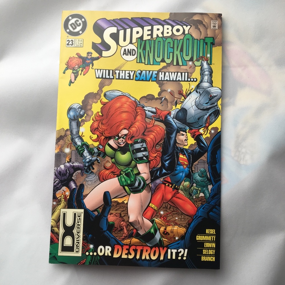 Superboy Comic Book No. 23, Jan. ‘96, Vintage DC Universe Logo Variant DC Comics
